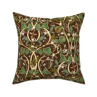 Royal Garden Art Nouveau | Small | Chocolate Brown