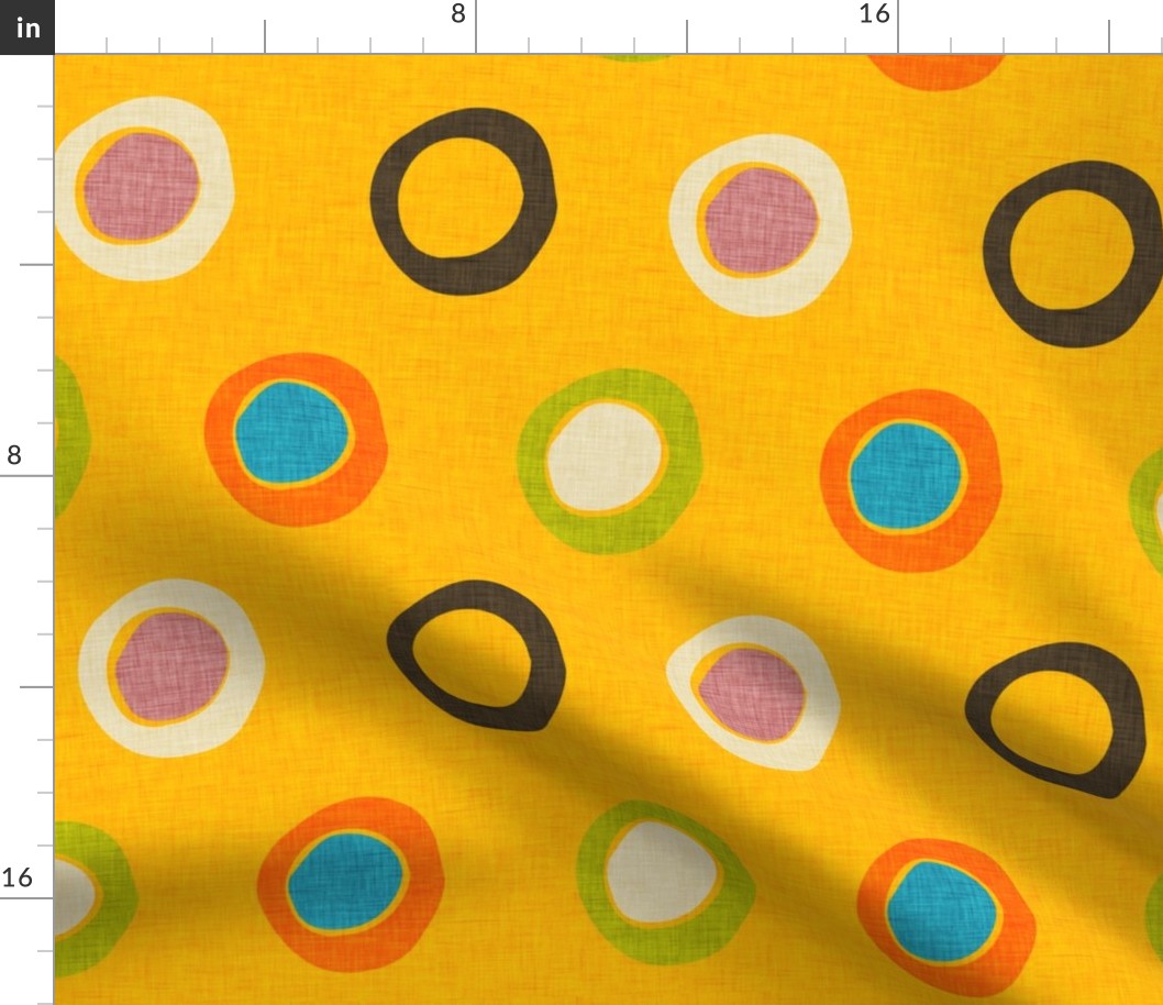 new floral dot yellow