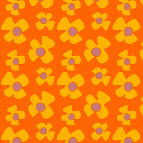 new floral daisy orange yellow