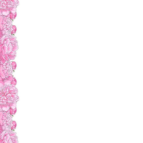 Large Pink Flowers 2.5" Border for 42" Wide Fabric