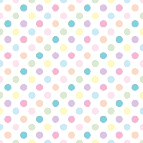 Pastel Rainbow Polka Dots