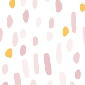 Painted Dots Blush and Gold Large