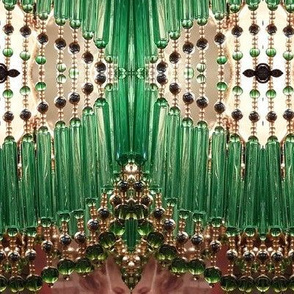 Green Glass Bead Curtain