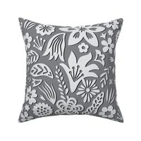 Paper Cut Floral Gray large