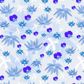 daily joy - Field of Blue and Purple flowers