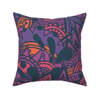 Mayan Fantasy / Purple / Large
