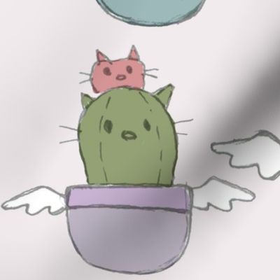 Cat Cactus Catus  Flying Saucer