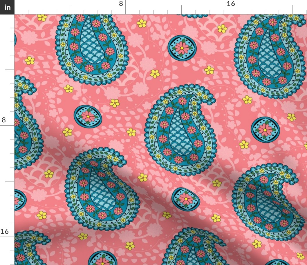 Paisley Pink w background