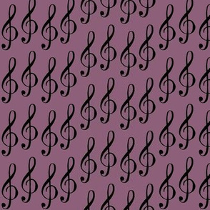 treble clef - purple