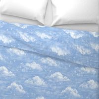 Dreamy Clouds - sky blue - large
