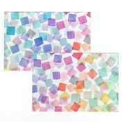 Geometric Confetti party plaid Modern Geometric Multicolor Rainbow Jumbo Large Living & Decor