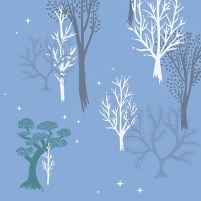 Starry Woods Pale Blue