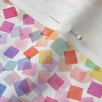 Confetti party plaids Geometric Multicolor Rainbow Small