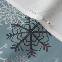 Cute Snowflakes Pattern - Light Blue