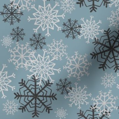 Cute Snowflakes Pattern - Light Blue