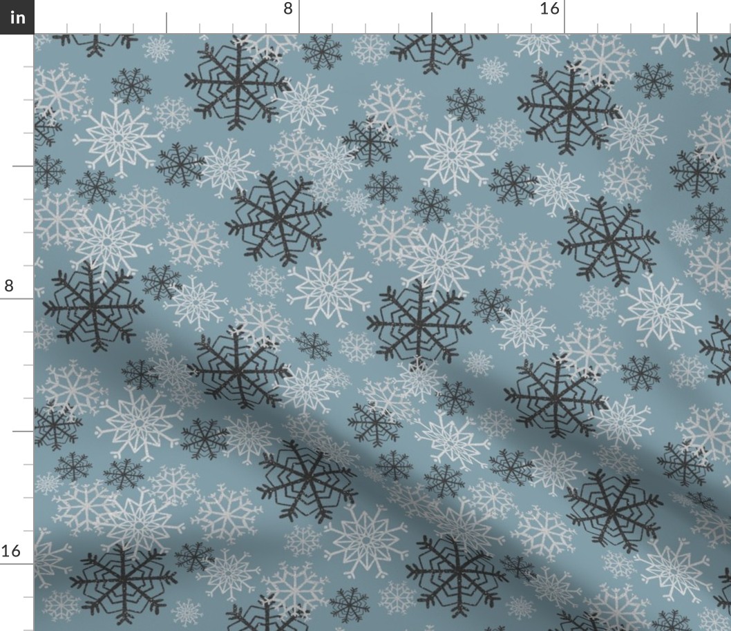 Cute Snowflakes Pattern - Light Blue