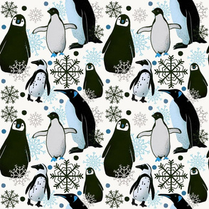 Penguin Pattern - Light Blue
