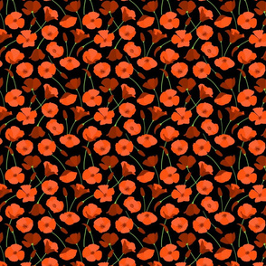 Orange California Poppies Tiny Scale