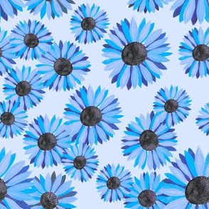 Sunflowers Pattern - Blue 2