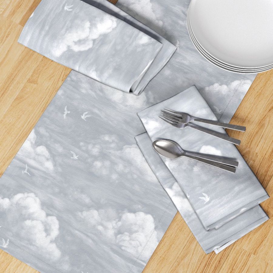 Dreamy Clouds - grey - large