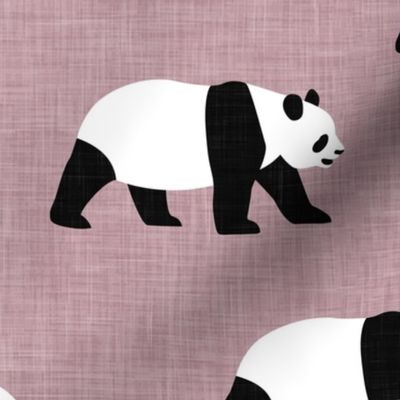 giant pandas - mauve  - LAD20