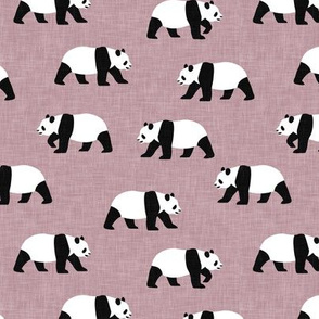 (small scale) giant pandas - mauve  - LAD20