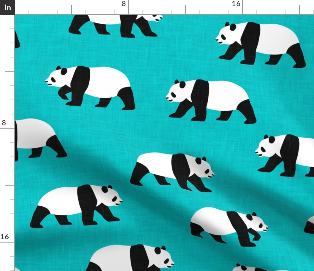 giant pandas - teal - LAD20