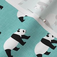 (small scale) giant pandas - aqua - LAD20