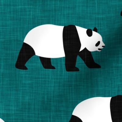 giant pandas - teal - LAD20