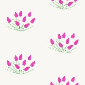 Bright pink tulip sketch (small)