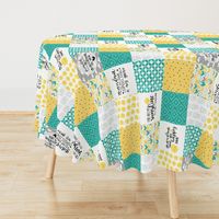 Grandma//You are my sunshine - Wholecloth Cheater Quilt - Rotated