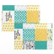 Grandma//You are my sunshine - Wholecloth Cheater Quilt - Rotated