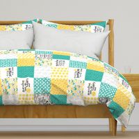 Grandma//You are my sunshine - Wholecloth Cheater Quilt - Rotated