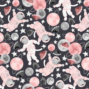 Endless Pawsibilities - pale coral coral pink, black, white, and grey - small 