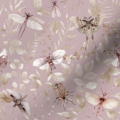 Botanical Butterflies and Insects // Mauve Desert