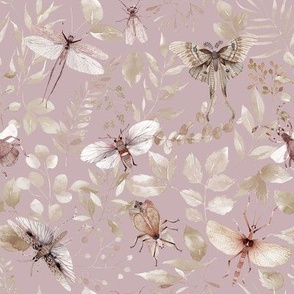 Botanical Butterflies and Insects // Mauve Desert