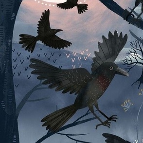 Seven Ravens Halloween Full Moon