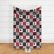 farm life wholecloth (90) V2 - black and red woodgrain C20BS