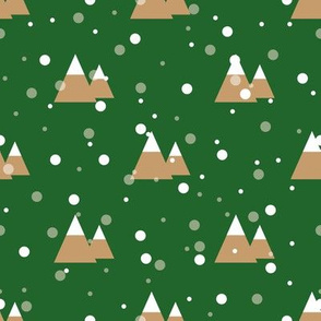 Christmas mountains repeat pattern