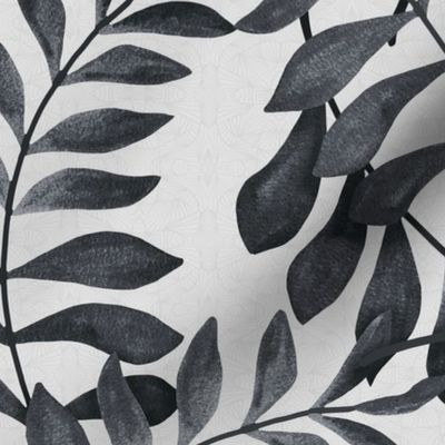 Dark grey fern pattern