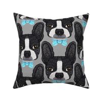 BOW TIE BOSTON TERRIER GREY 24