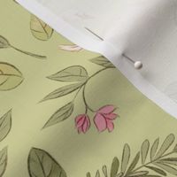 floral swan pale green