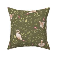 floral swan olive