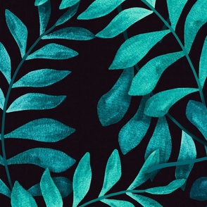 Tropical fern pattern large