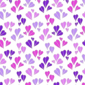 PINK AND PURPLE CLUSTER HEARTS 01 MEDIUM