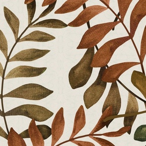 Fall Fern Leaves Pattern