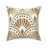 Gold and White Art Deco Pattern XL