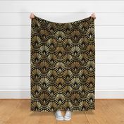 Gold and Black Art Deco Pattern XL