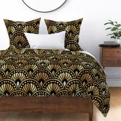 Gold and Black Art Deco Pattern XL