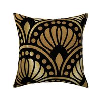 Gold and Black Art Deco Pattern XL